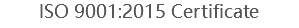 ISO 9001:2015 Certificate 